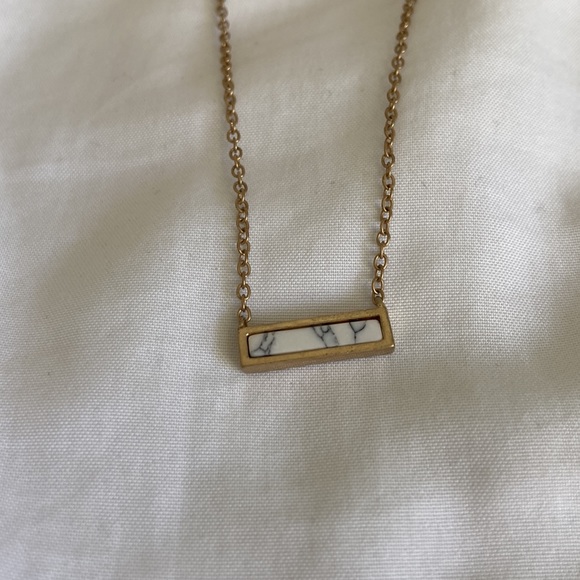 Marble Bar Gold Necklace - Picture 2 of 2